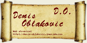 Denis Oblaković vizit kartica